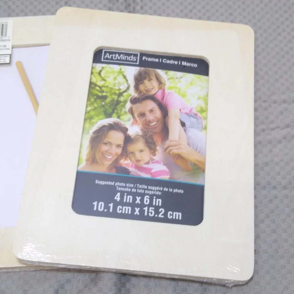 ArtMinds Unfinished Frame 4x6 in. Set of 2 Portrait or Landscape Natural Finish